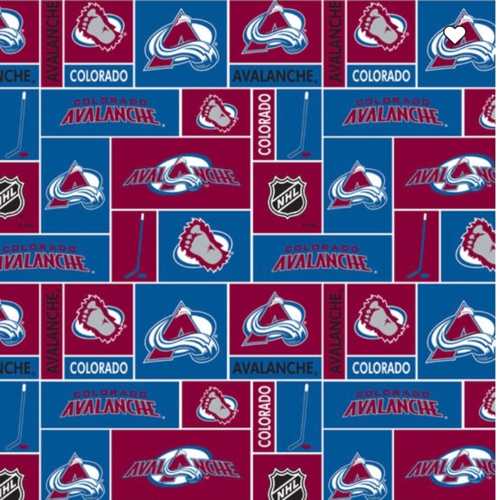 Colorado Avalanche  Fabric 1 Yard 100% Cotton